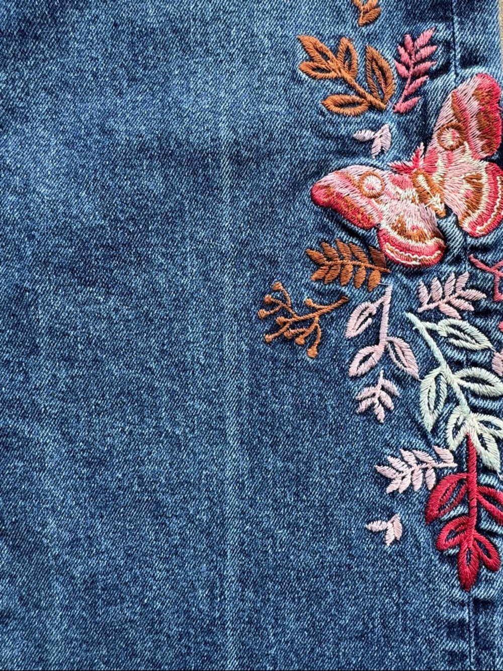 DRIFTWOOD Kelly Blue Embroidered Flare Jeans Size 31 x 32 Bootcut - Picture 3 of 12